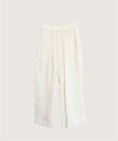 セミマット楊柳 タックイージー パンツ(キナリ-F)