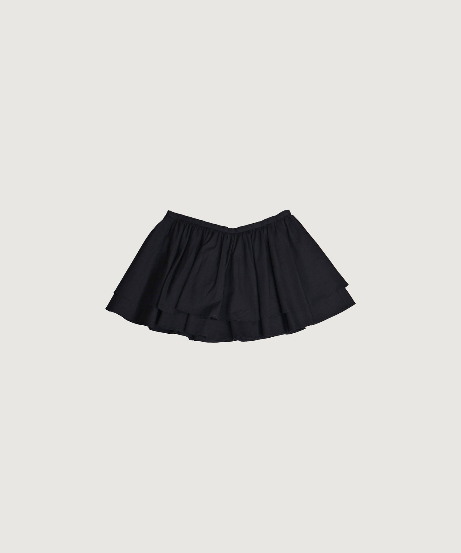 【予約販売】100/２ブロード ラッフルギャザーラップ スカート