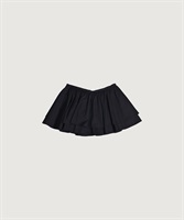 【予約販売】100/２ブロード ラッフルギャザーラップ スカート(クロ-F)