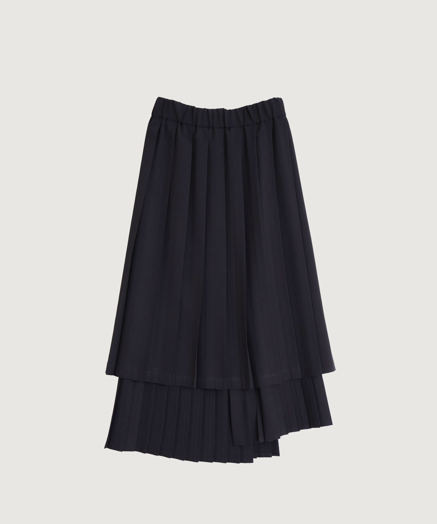 トロピカルワッシャープリーツコラージュスカート