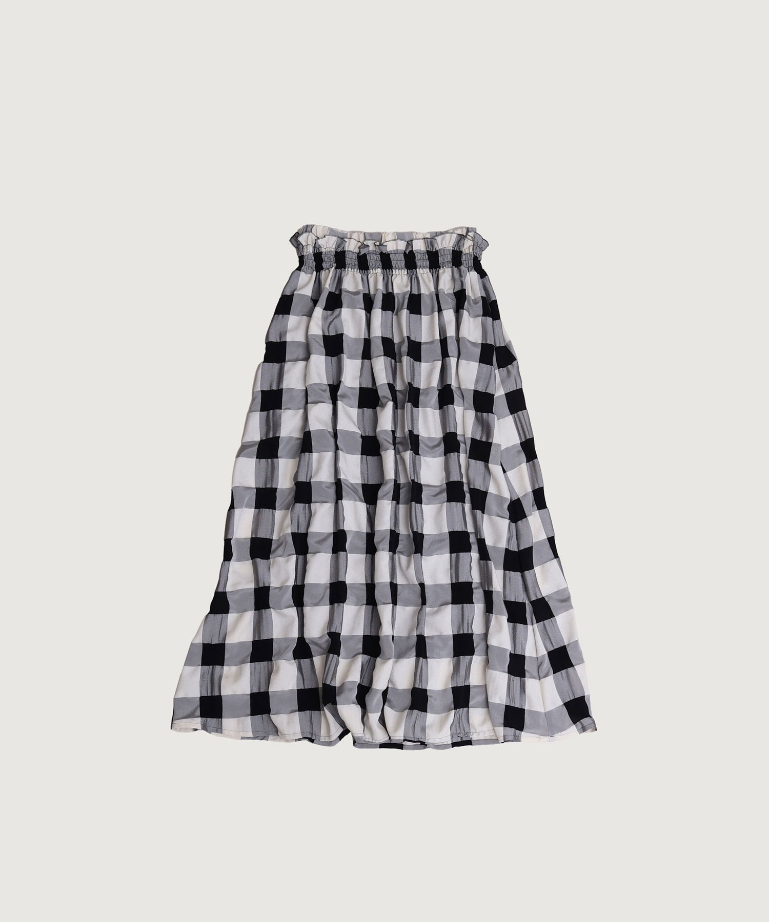 【予約販売】キュプラポリエステル Bigギンガム ギャザー スカート