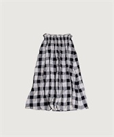 【予約販売】キュプラポリエステル Bigギンガム ギャザー スカート(チェック-F)