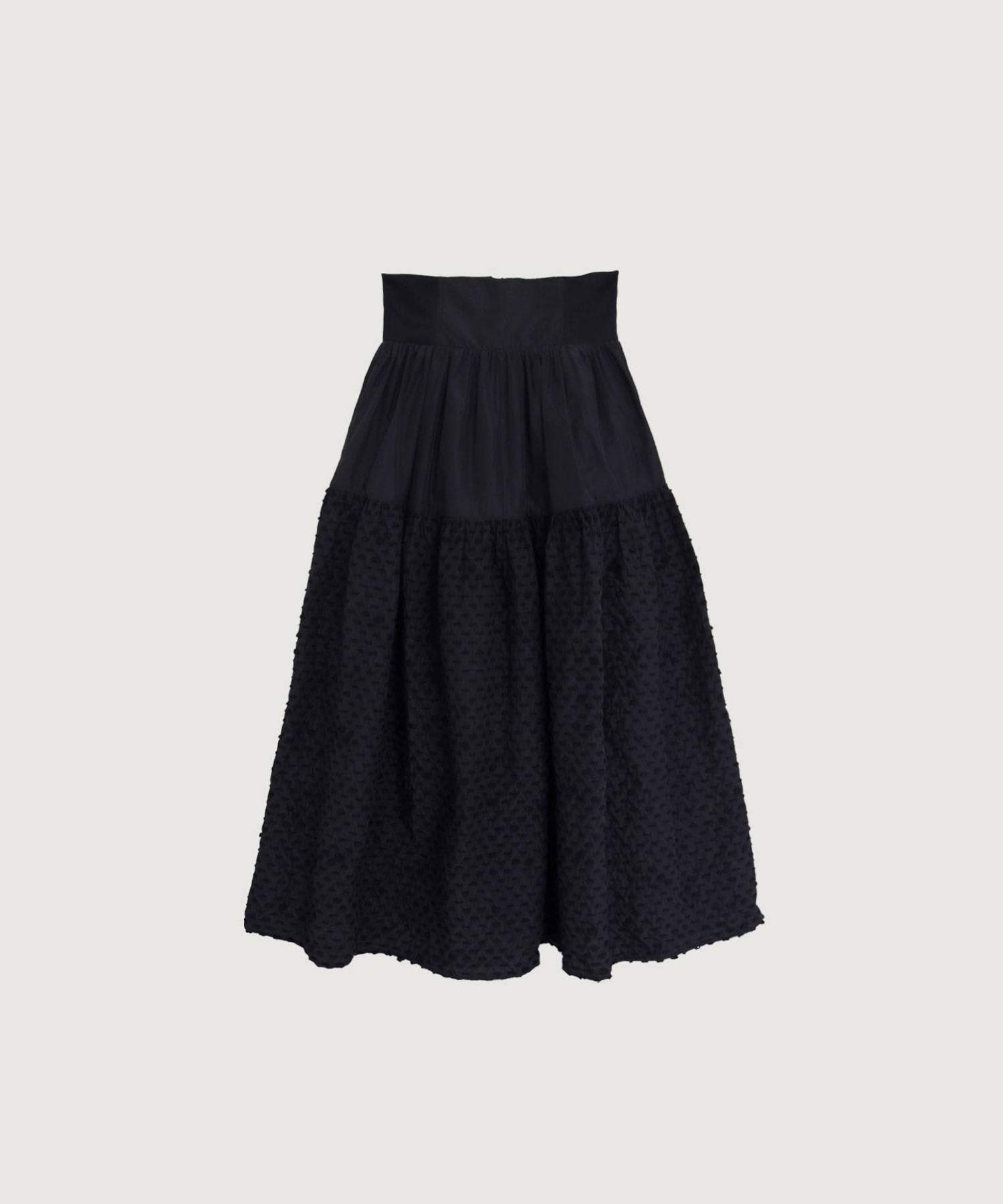 ロービングウールジャカード ギャザー スカート