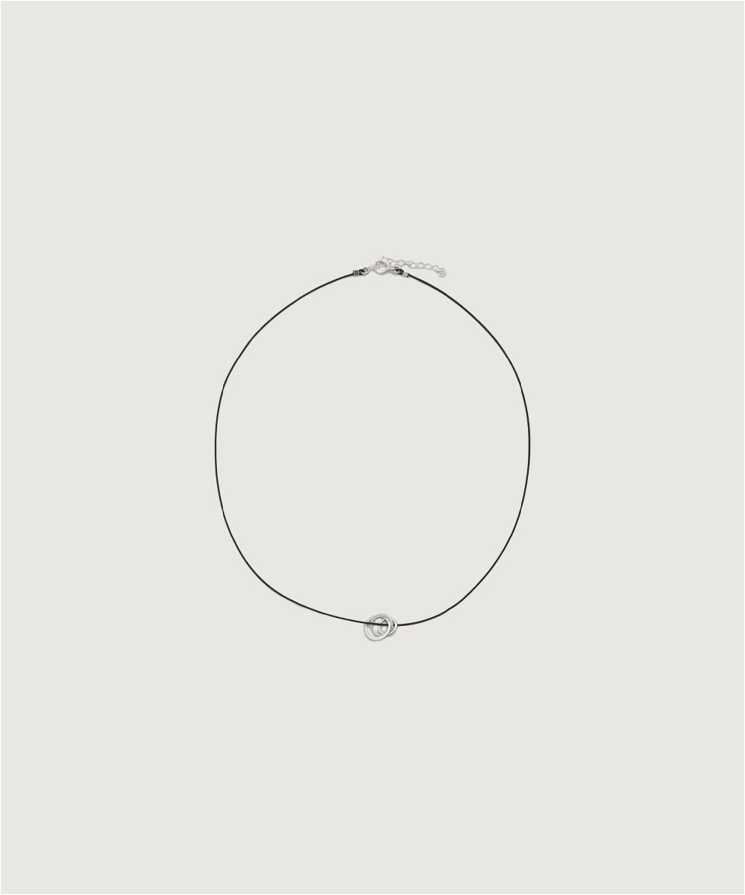 【 iki × dzdz 】 triple ring choker(シルバー-F)