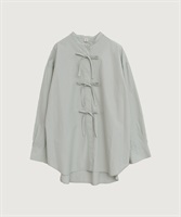 ribbon long shirt(グリーンストライプ-F)