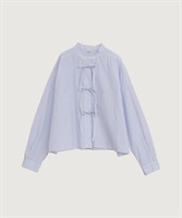 【予約販売】ribbon shirt(ストライプ-F)
