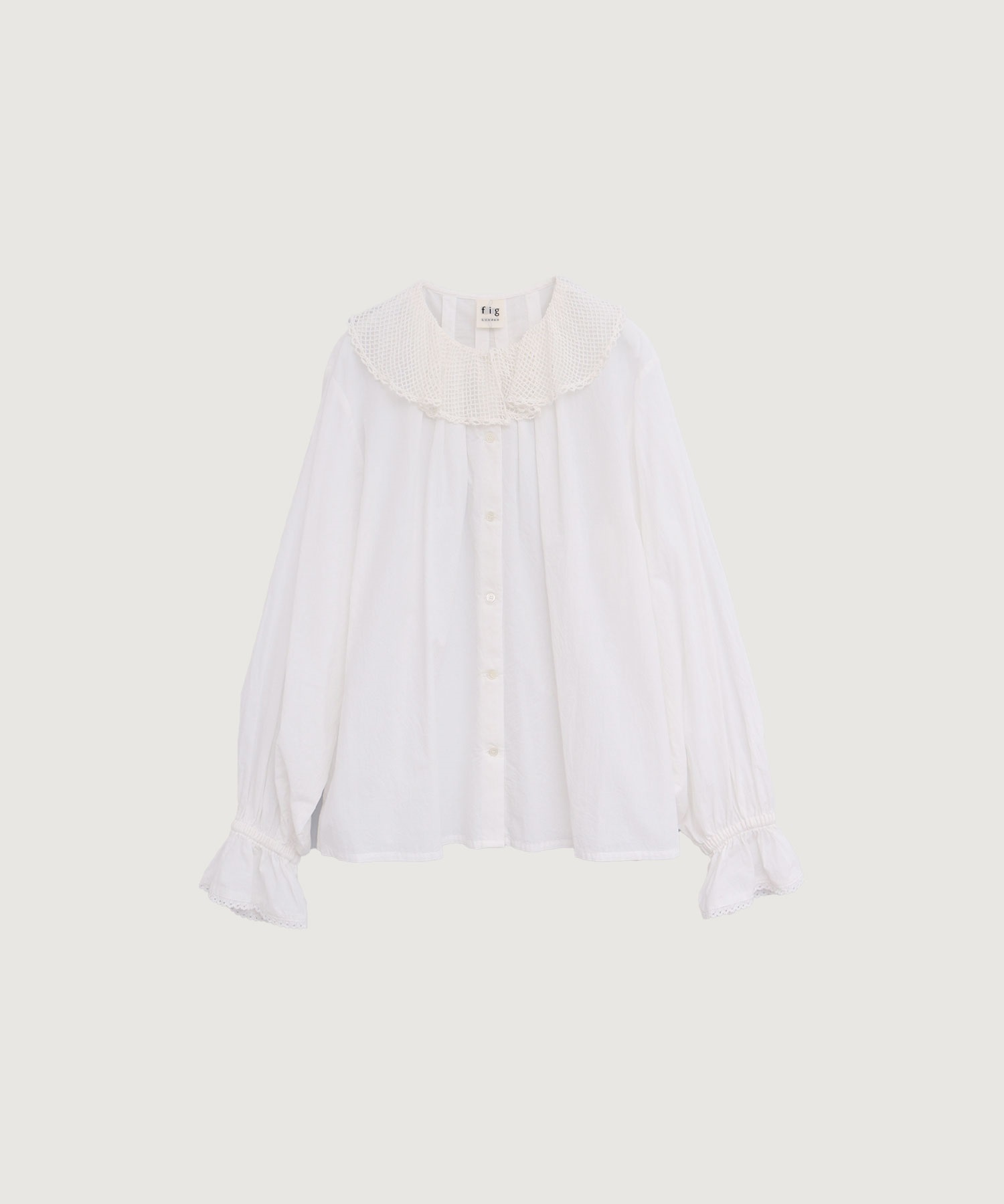 fig London Kitty blouse ホワイト 商品詳細ページ