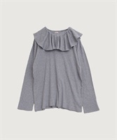 【予約販売】ZIM tereko frill pullover(グレー-F)