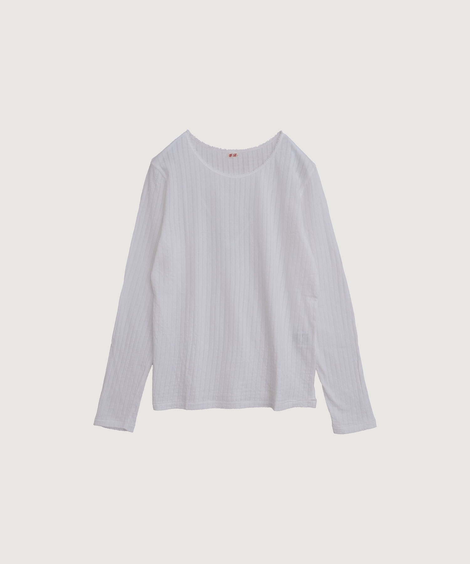 eyelet tereko long sleeve(シロ-F)