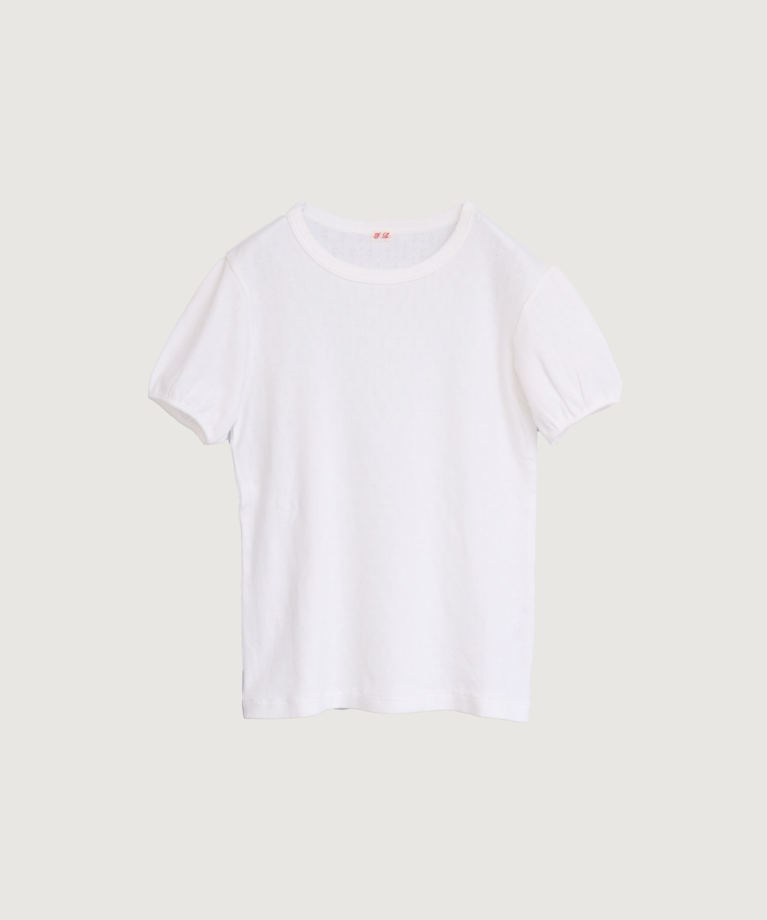 patternmesh puff Tshirt(シロ-F)