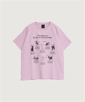 【予約販売】cat studies kids Tshirt(ピンク-F)