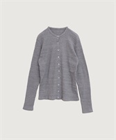 【予約販売】DAILY rib cardigan(グレー-F)