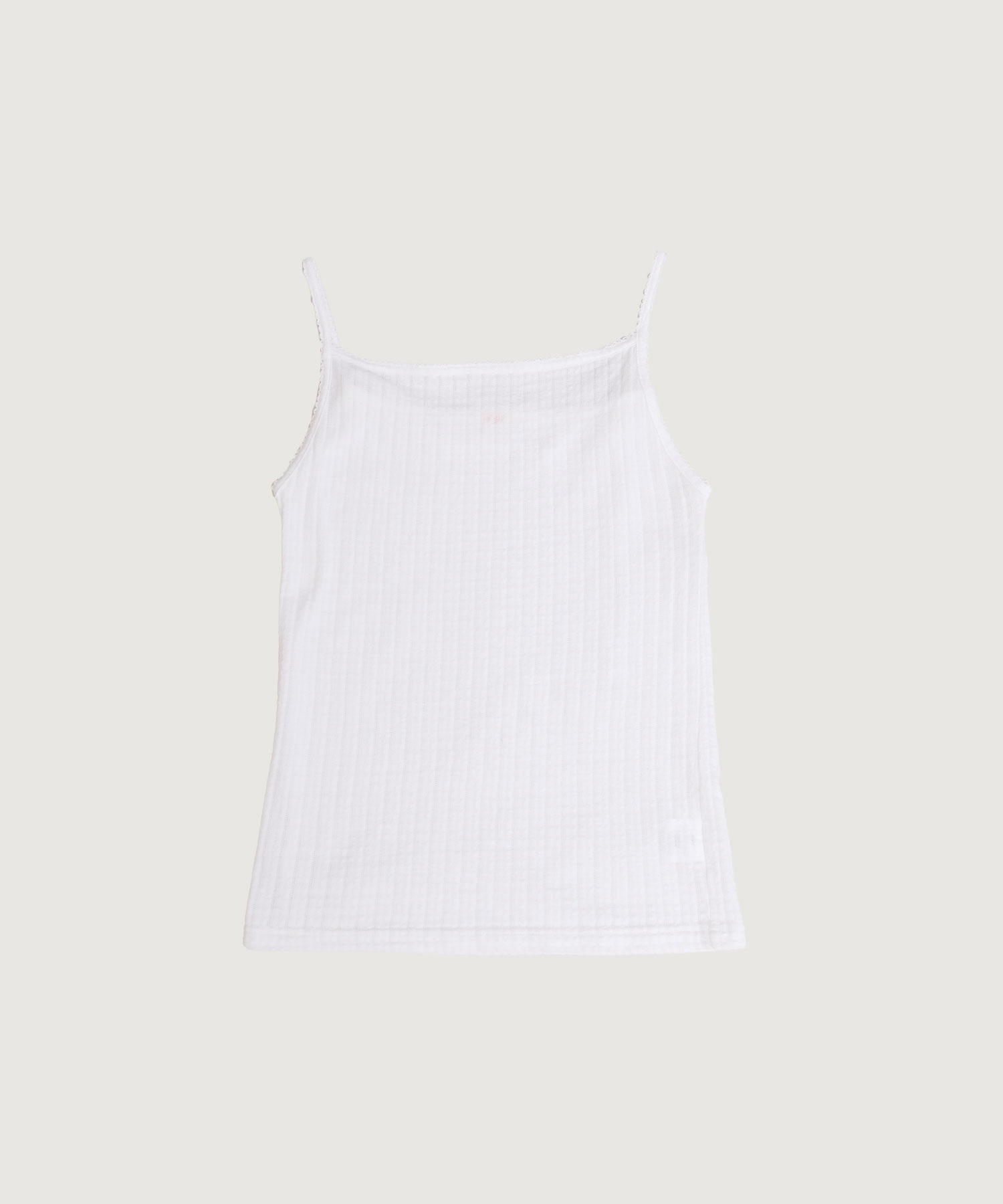【予約販売】eyelet tereko camisole(シロ-F)
