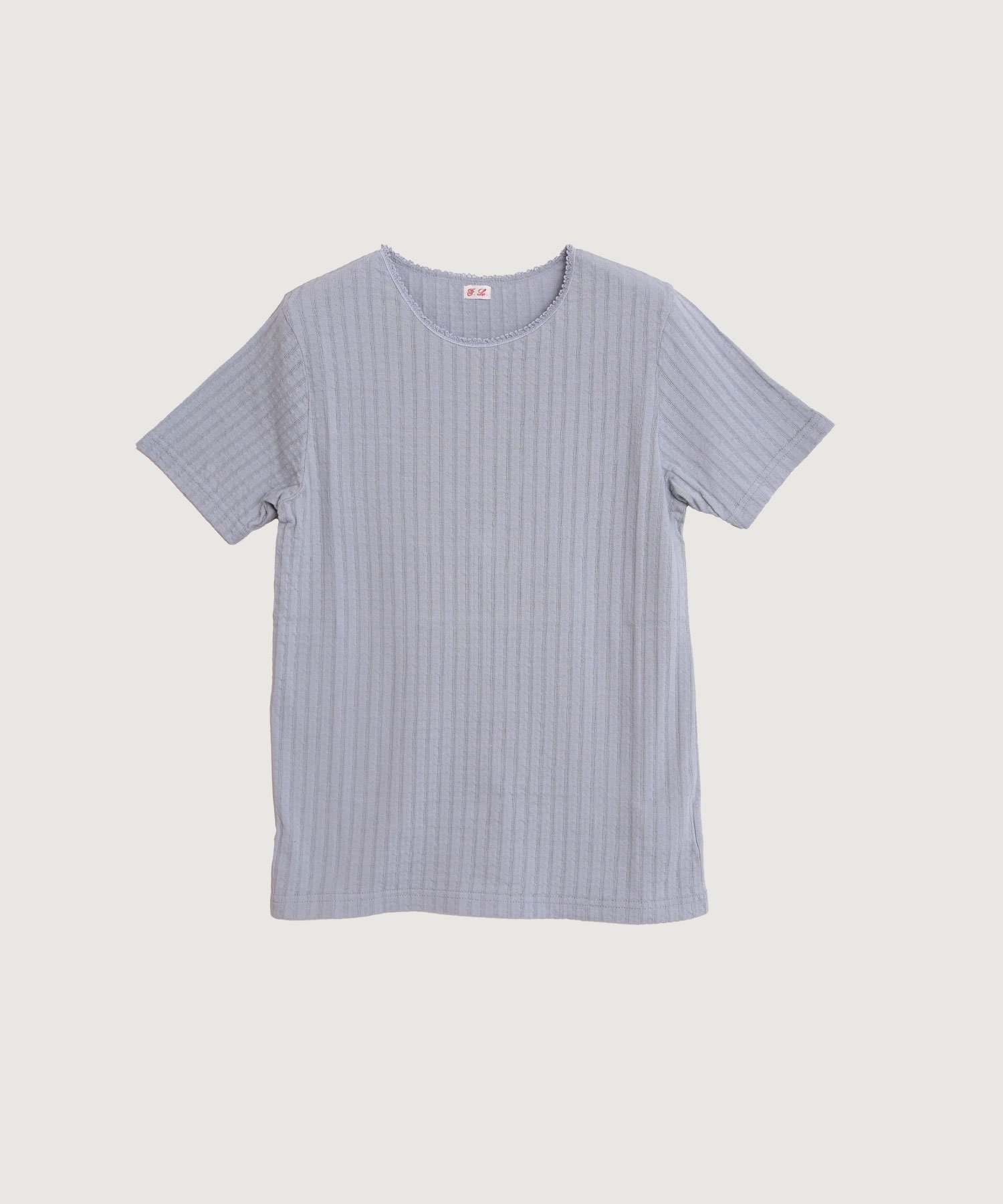 eyelet tereko short sleeve(グレー-F)