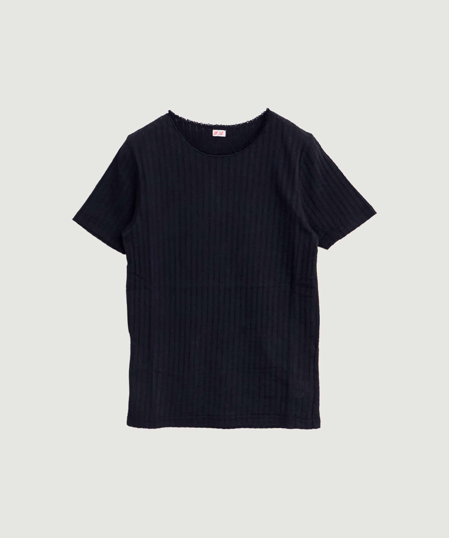 eyelet tereko short sleeve(クロ-F)