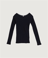 ジンバテレコ　long sleeve プルオーバ(クロ-F)