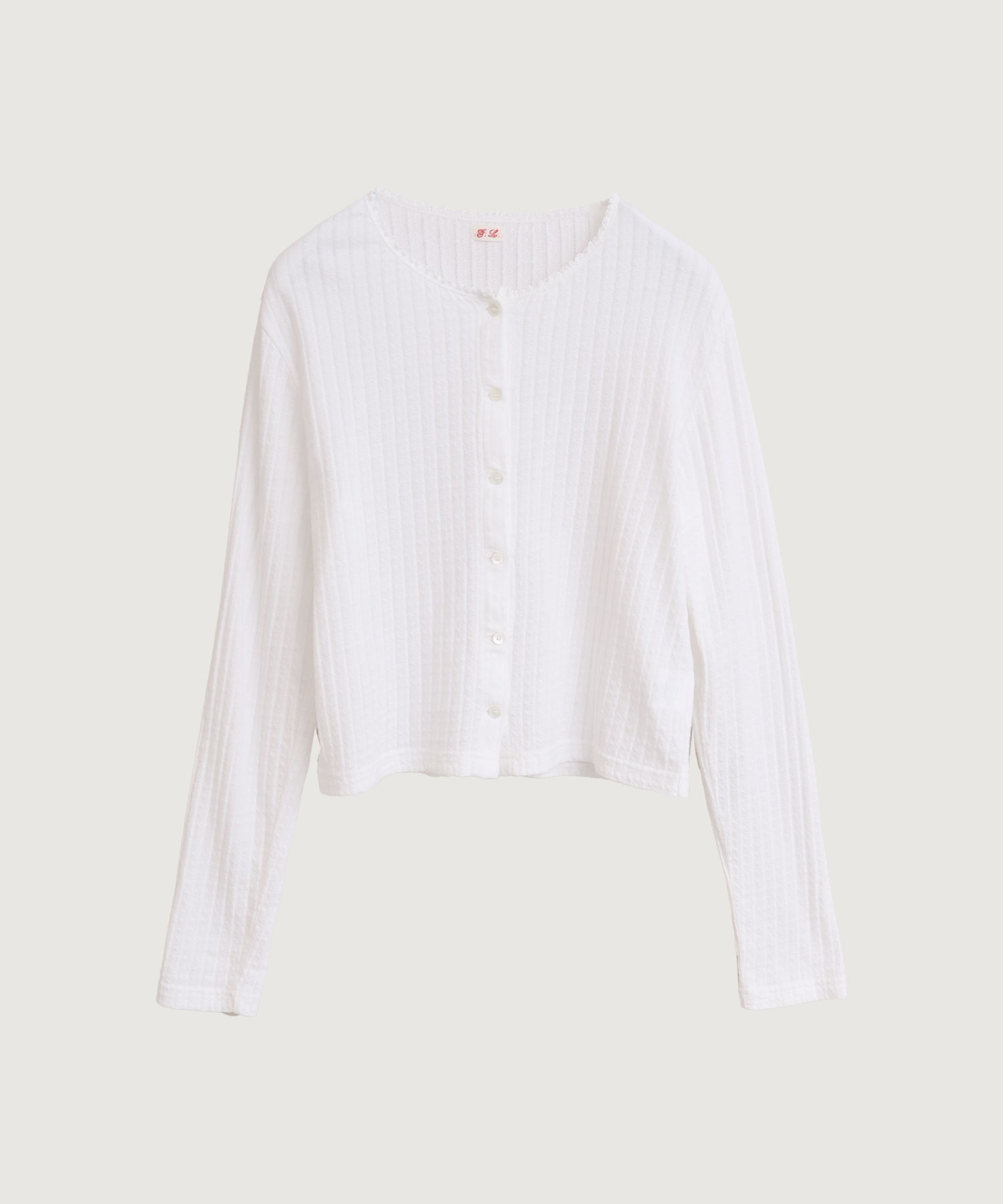 【予約販売】eyelet tereko cardigan