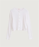 【予約販売】eyelet tereko cardigan(シロ-F)