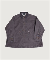 【予約販売】colored denim coverall(ボルドー-F)