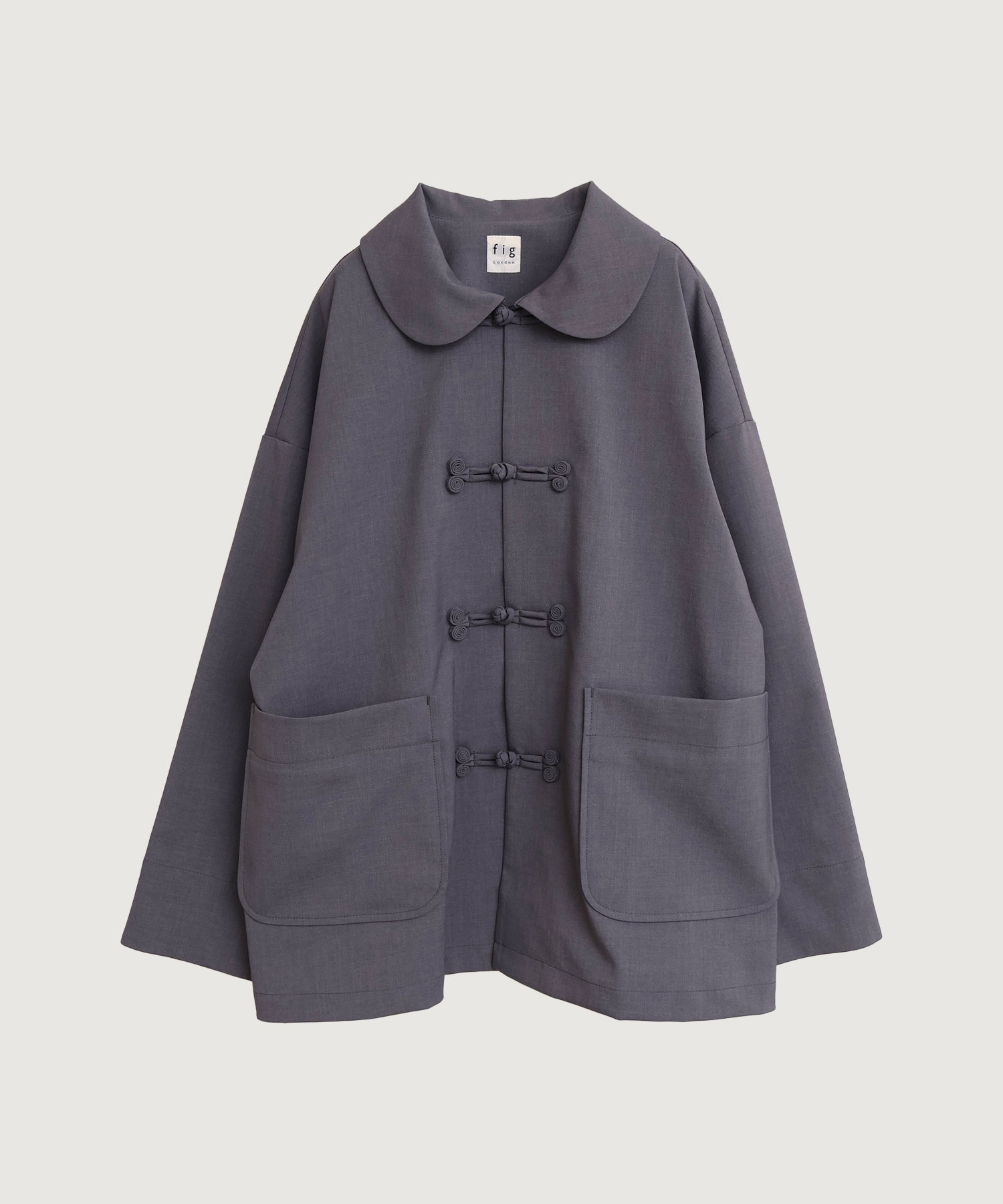 【予約販売】standard knot button jacket(グレー-F)