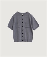 【予約販売】no collar knit(グレー-F)