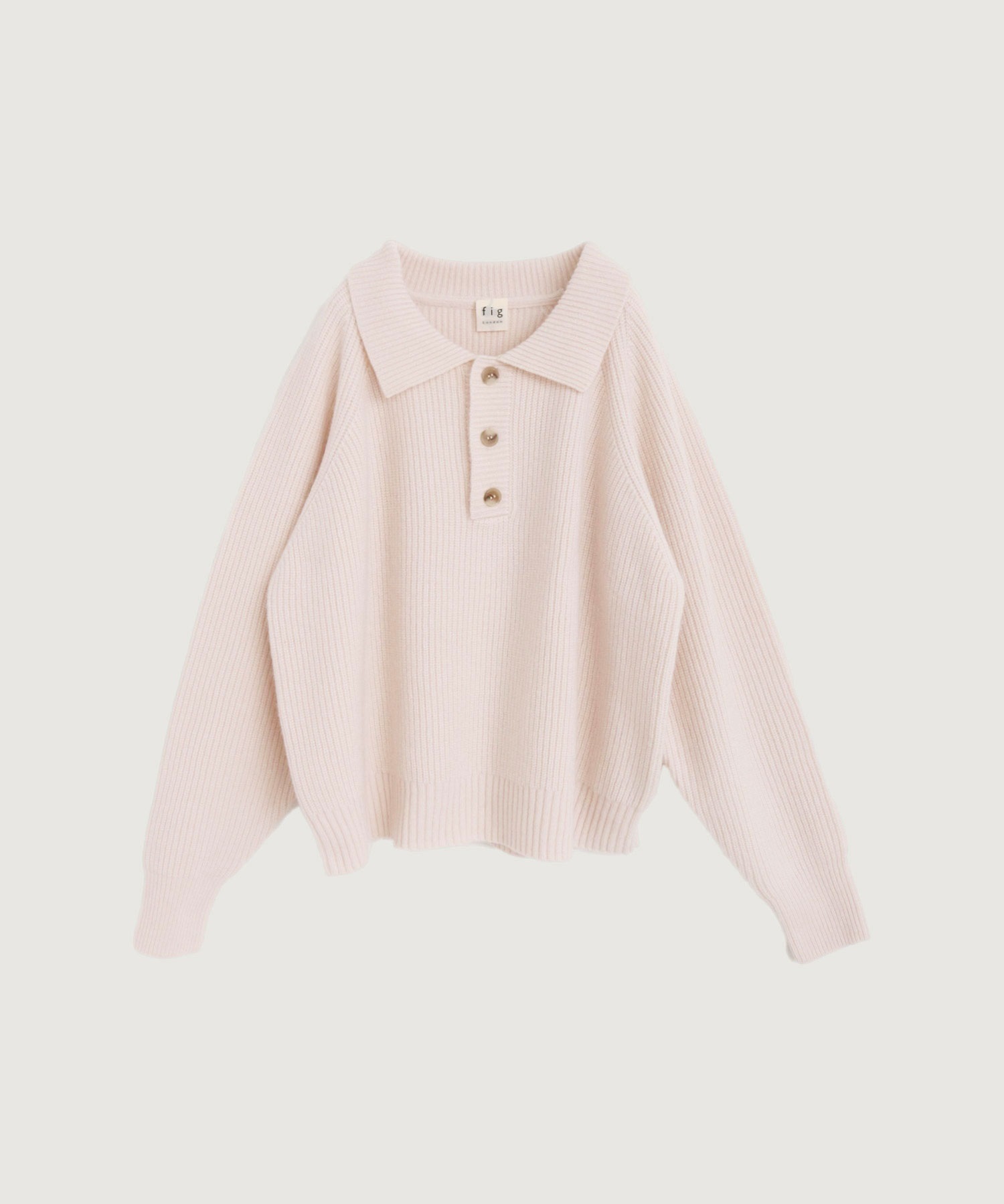 AIR WOOL polo(ピンク-F)