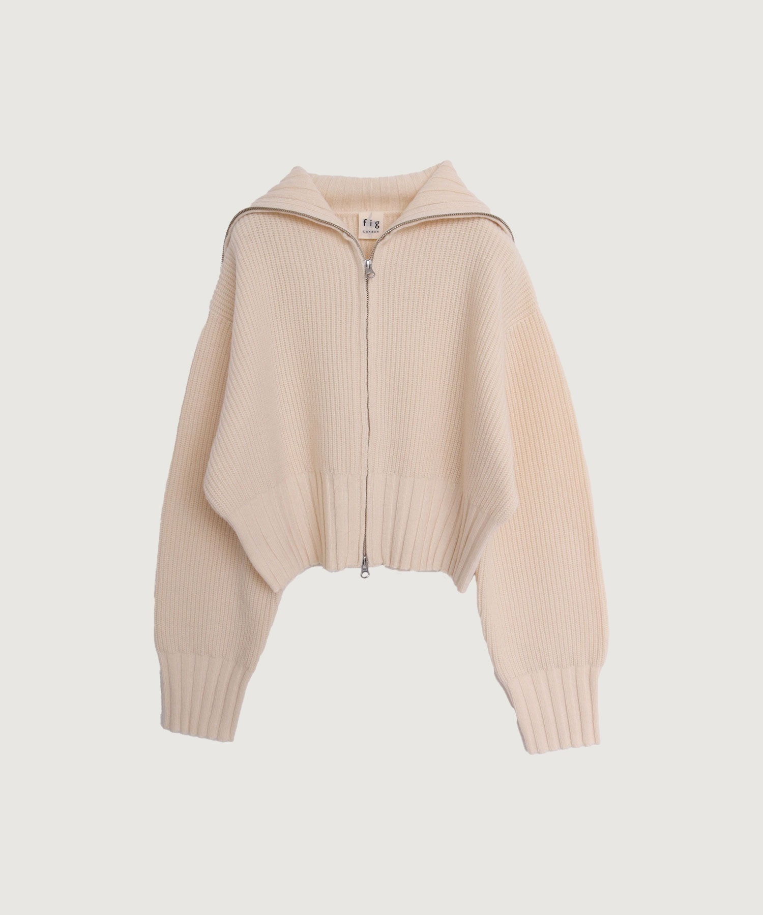 AIR WOOL zip cardigan