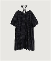 CottonCupra lawn mini dress(ドット-F)