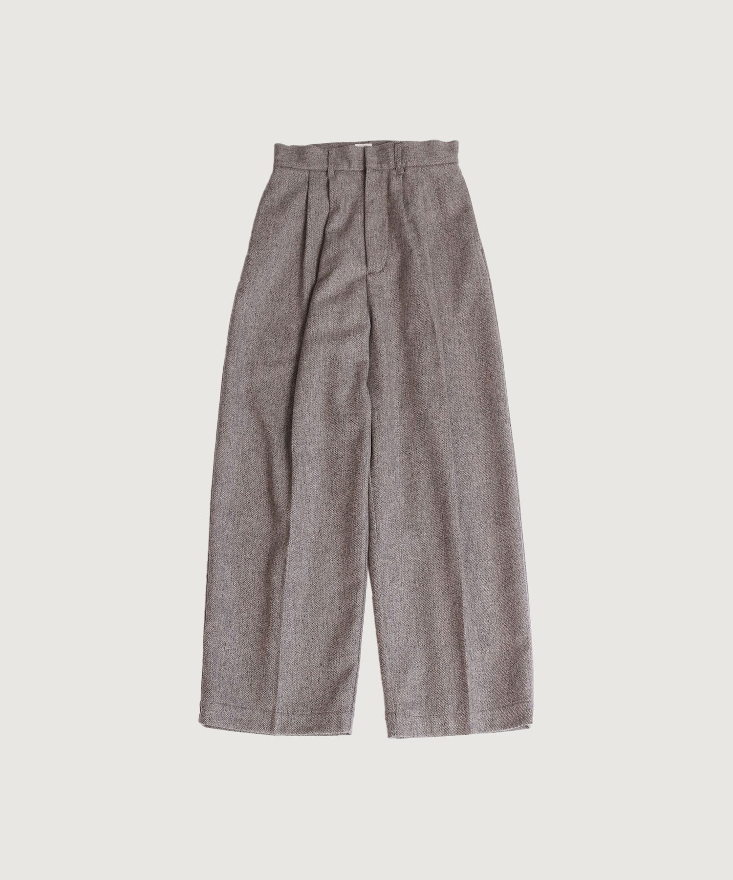 WOOL TWEED trousers(グレー-0)