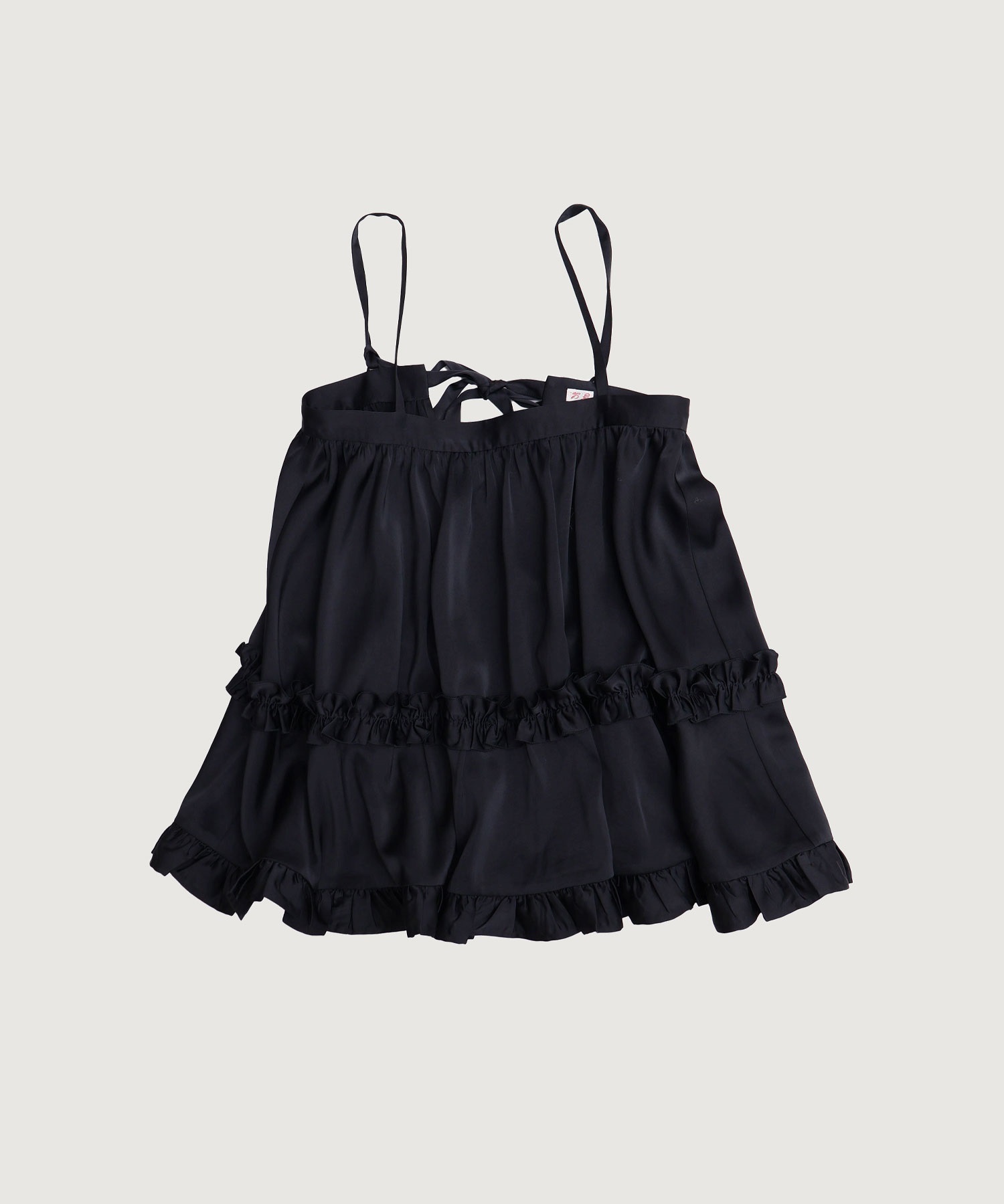 【予約販売】pure satin apron(クロ-F)