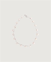 【予約販売】くねくね淡水パールネックレス(シルバー-F)