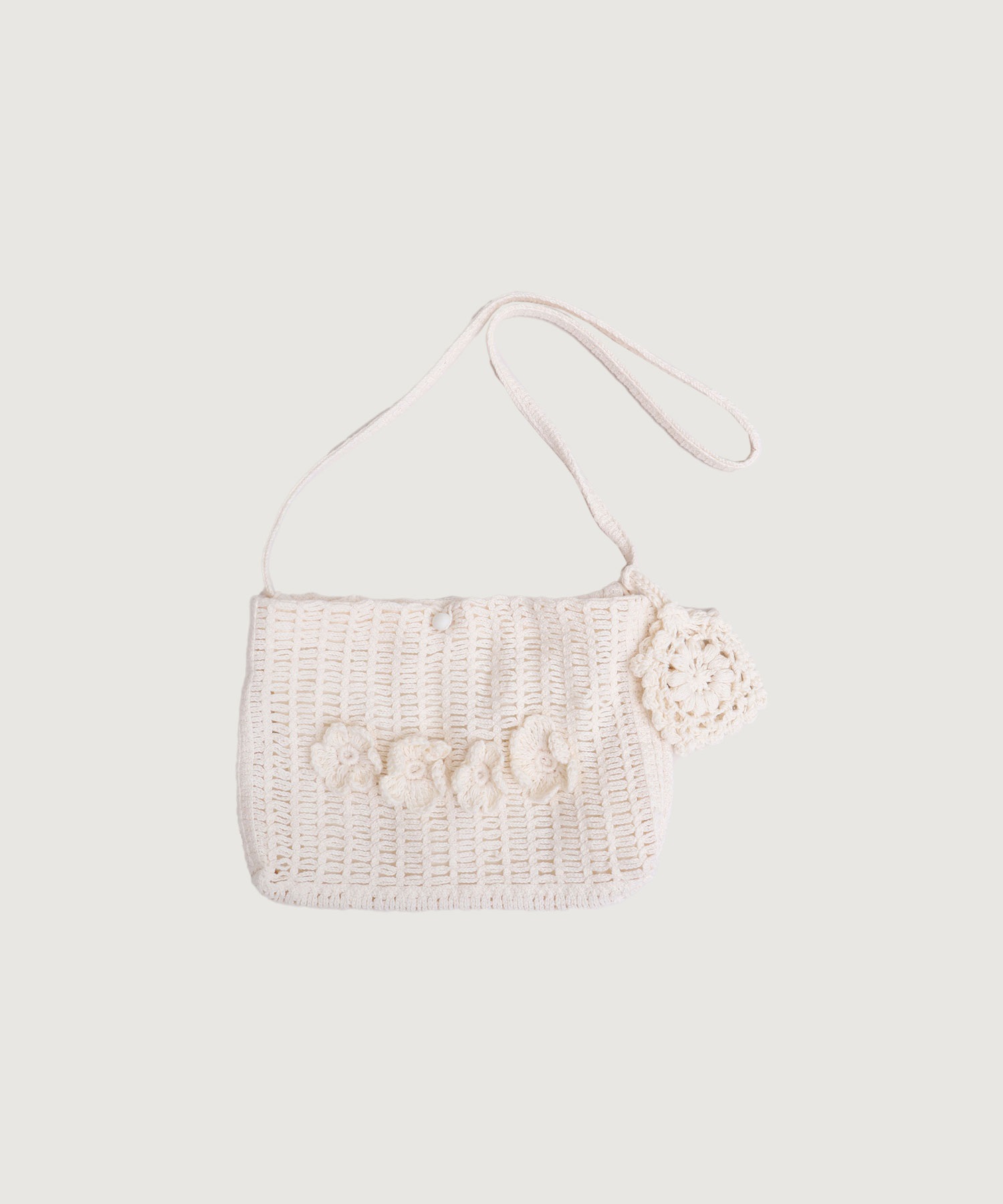 【予約販売】handcraft　かぎ針編みのようなミニバッグ