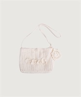 【予約販売】handcraft　かぎ針編みのようなミニバッグ(キナリ-F)