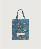 ちぎり絵のチューリッププリント トートバッグ(グリーン-F)