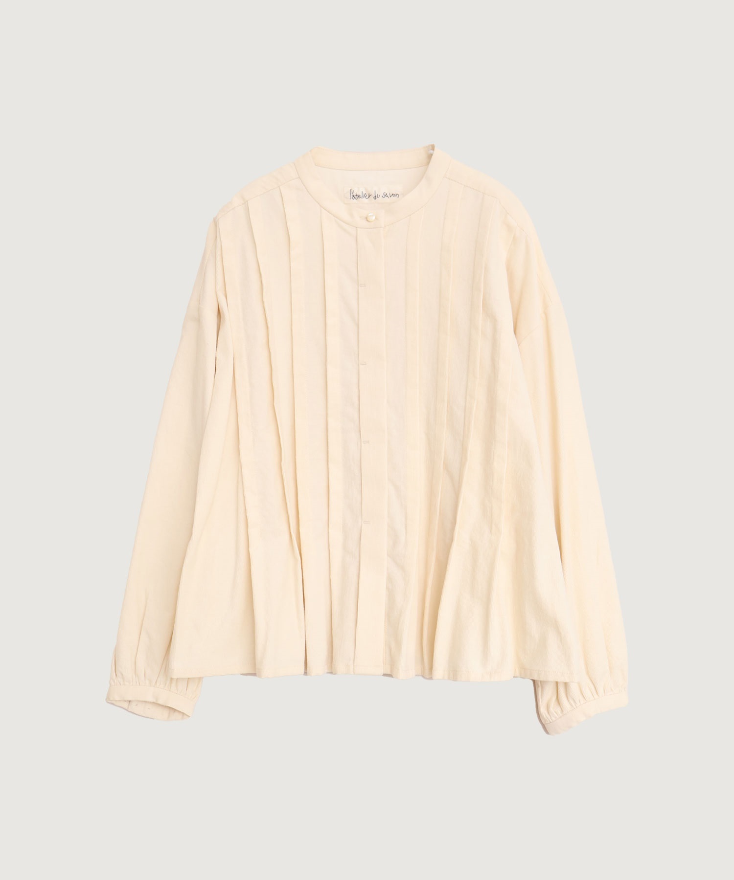 21W シャツコールタックブラウス