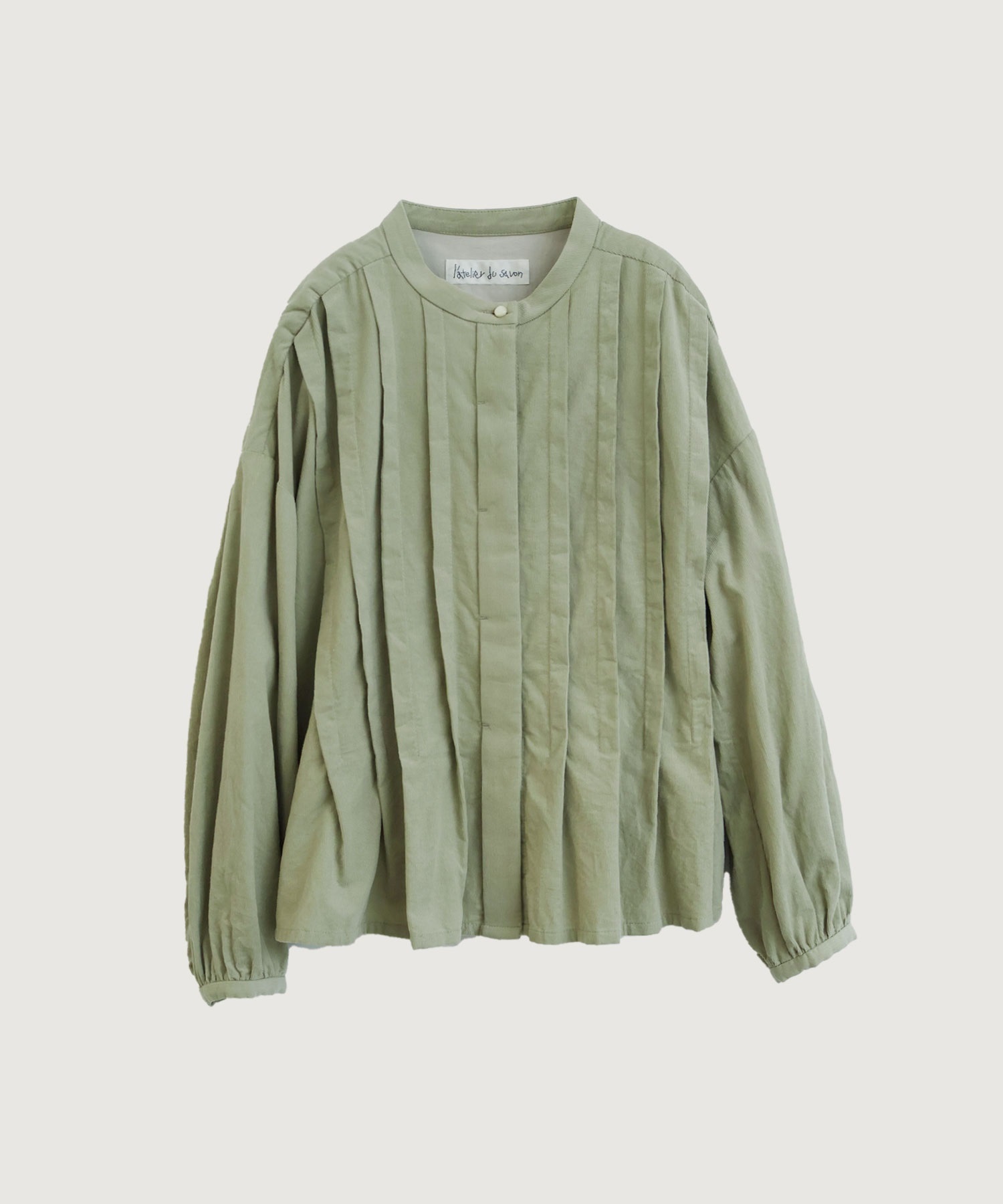 21W シャツコールタックブラウス