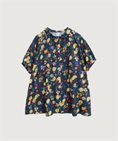 【予約販売】夏のフルーツプリント　丸襟ブラウス(コン-F)