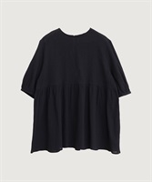 やわらかい楊柳のチュニックブラウス(クロ-F)