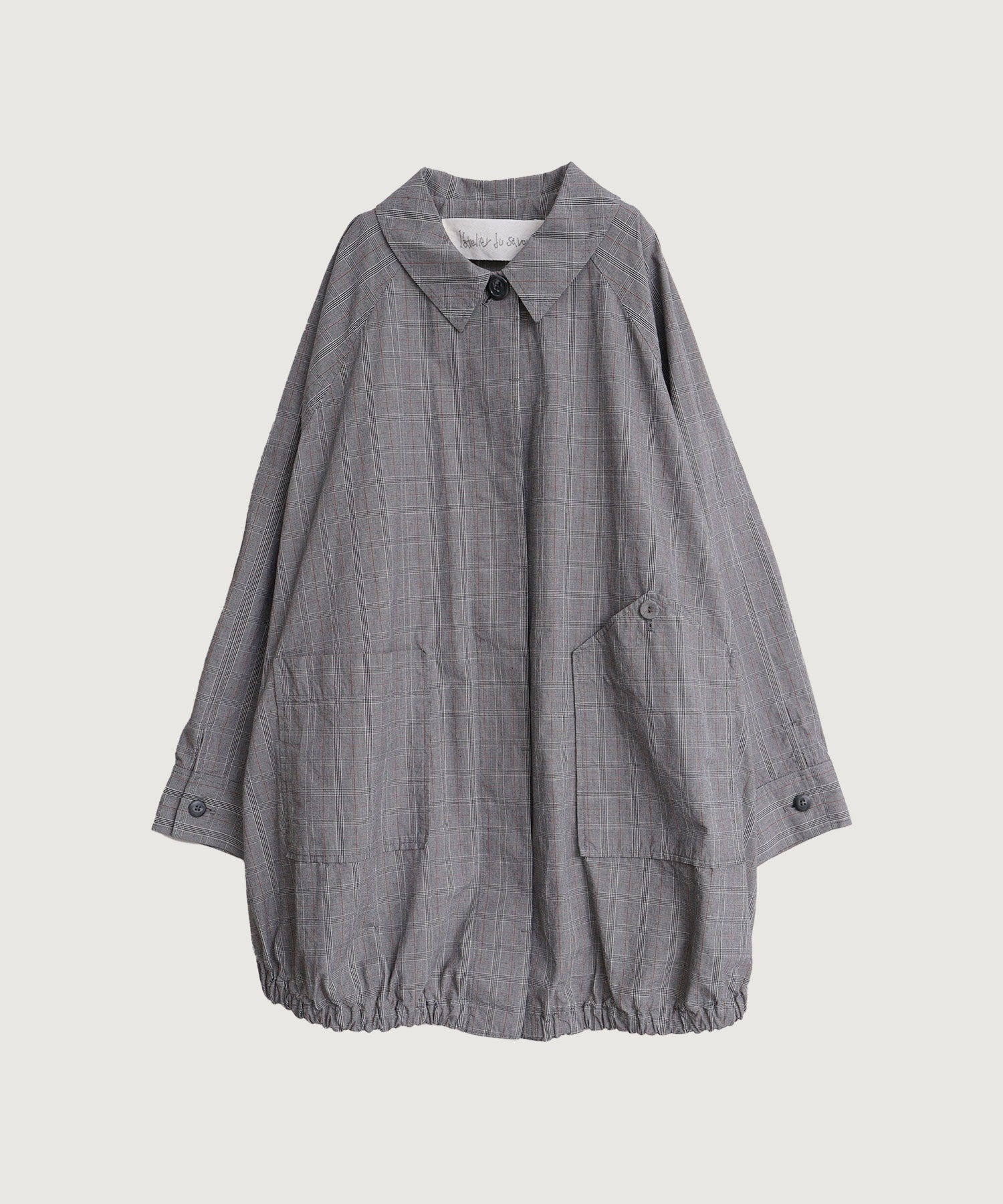 ブルゾンみたいなきもちのステンコート(グレンチェック-F)