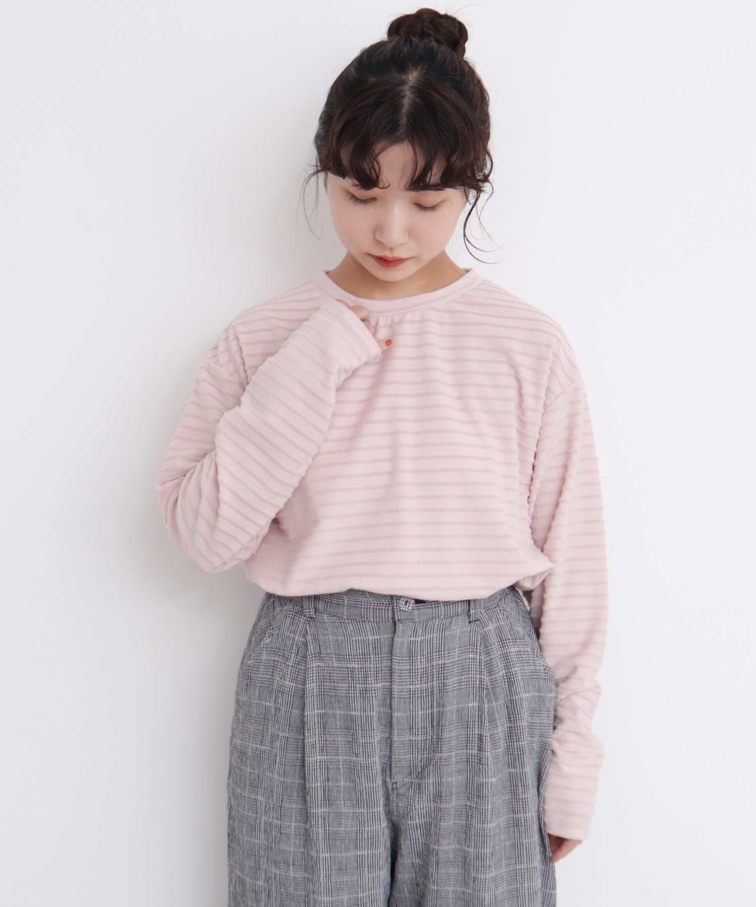 パイルボーダー ながそでＴシャツ