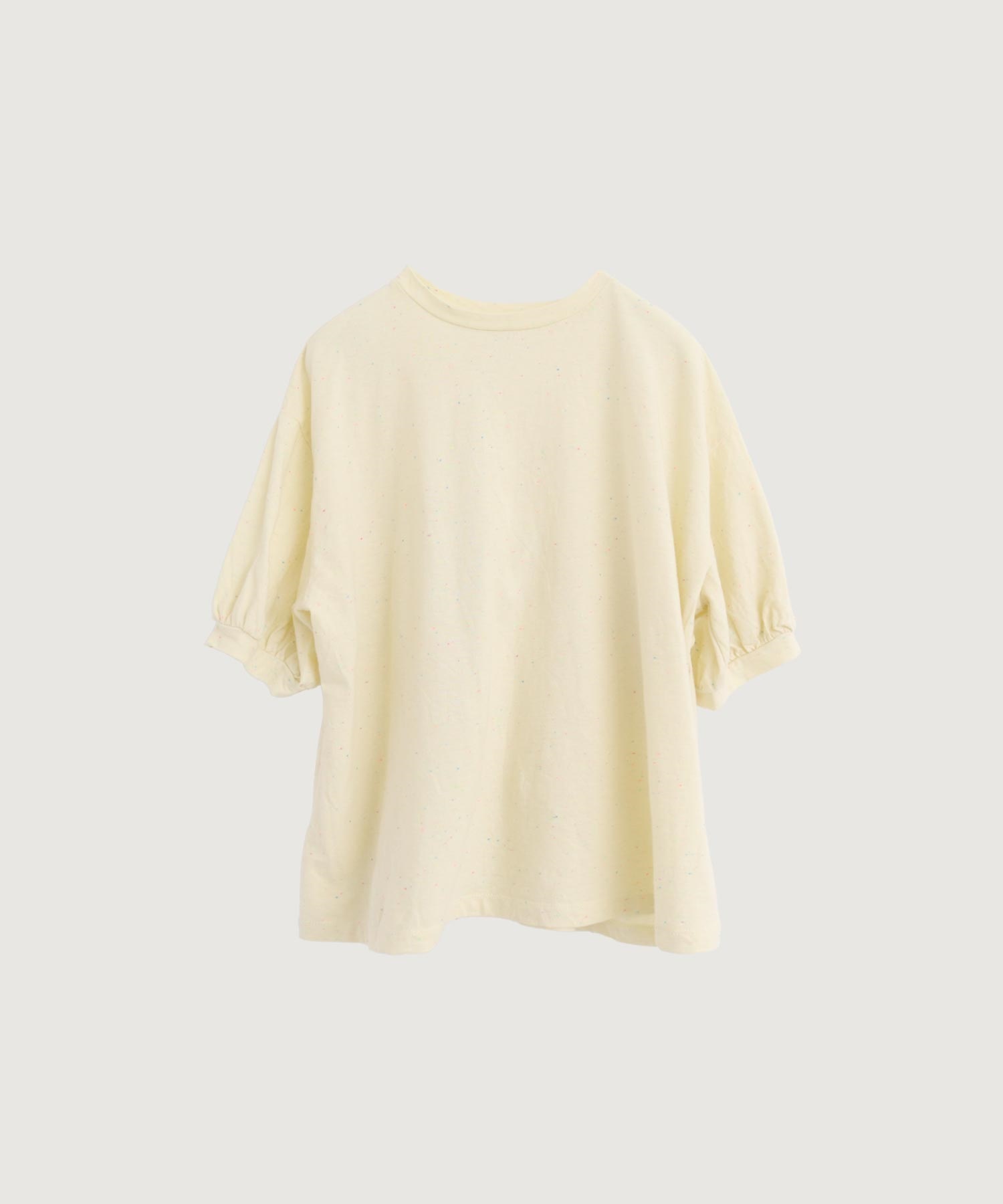 【予約販売】カラフルネップ天竺　パフ袖Tシャツ