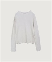 ふくふくしたドット　モックネックTシャツ(キナリ-F)