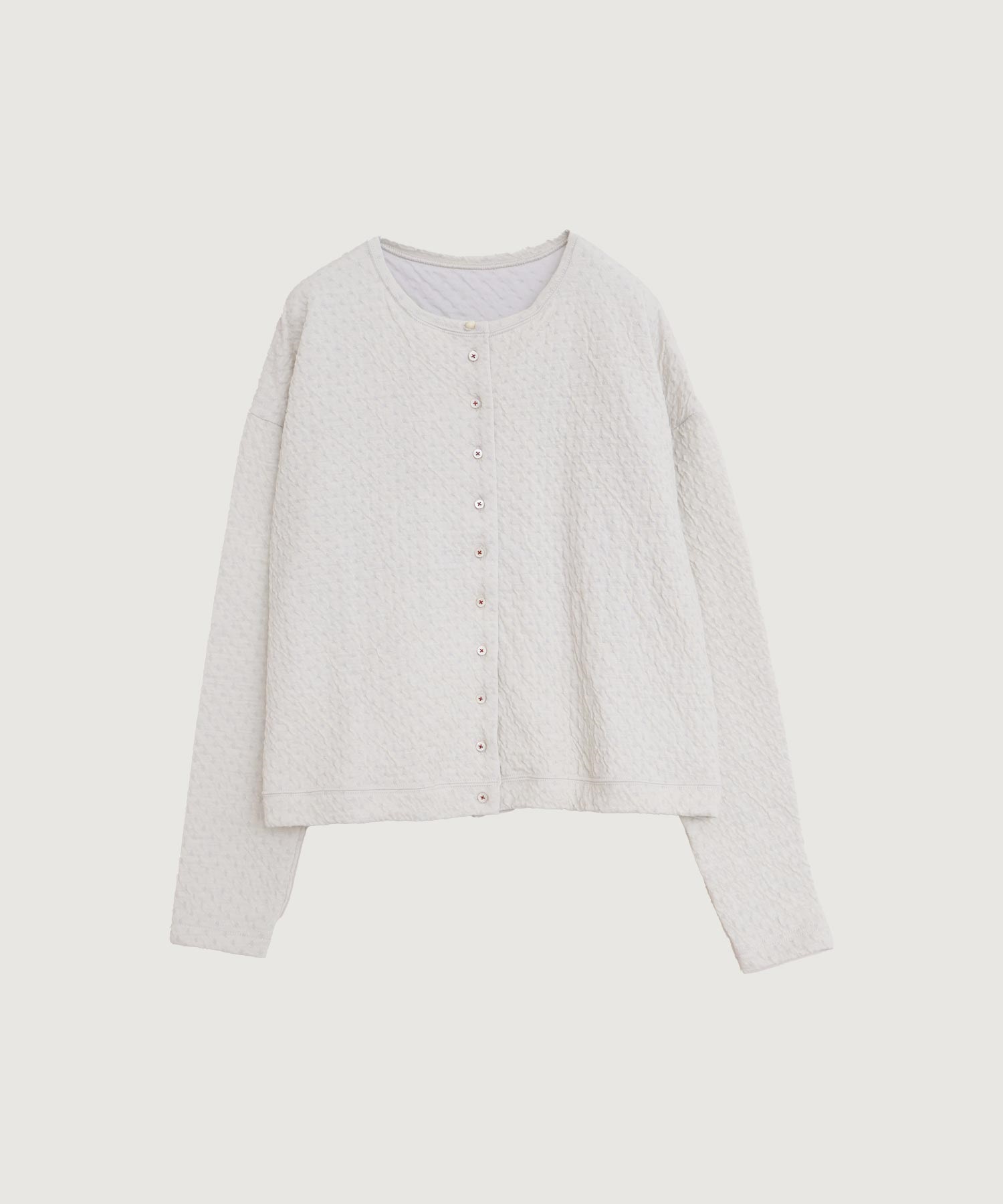 ふくふくしたドット　カットソーカーディガン