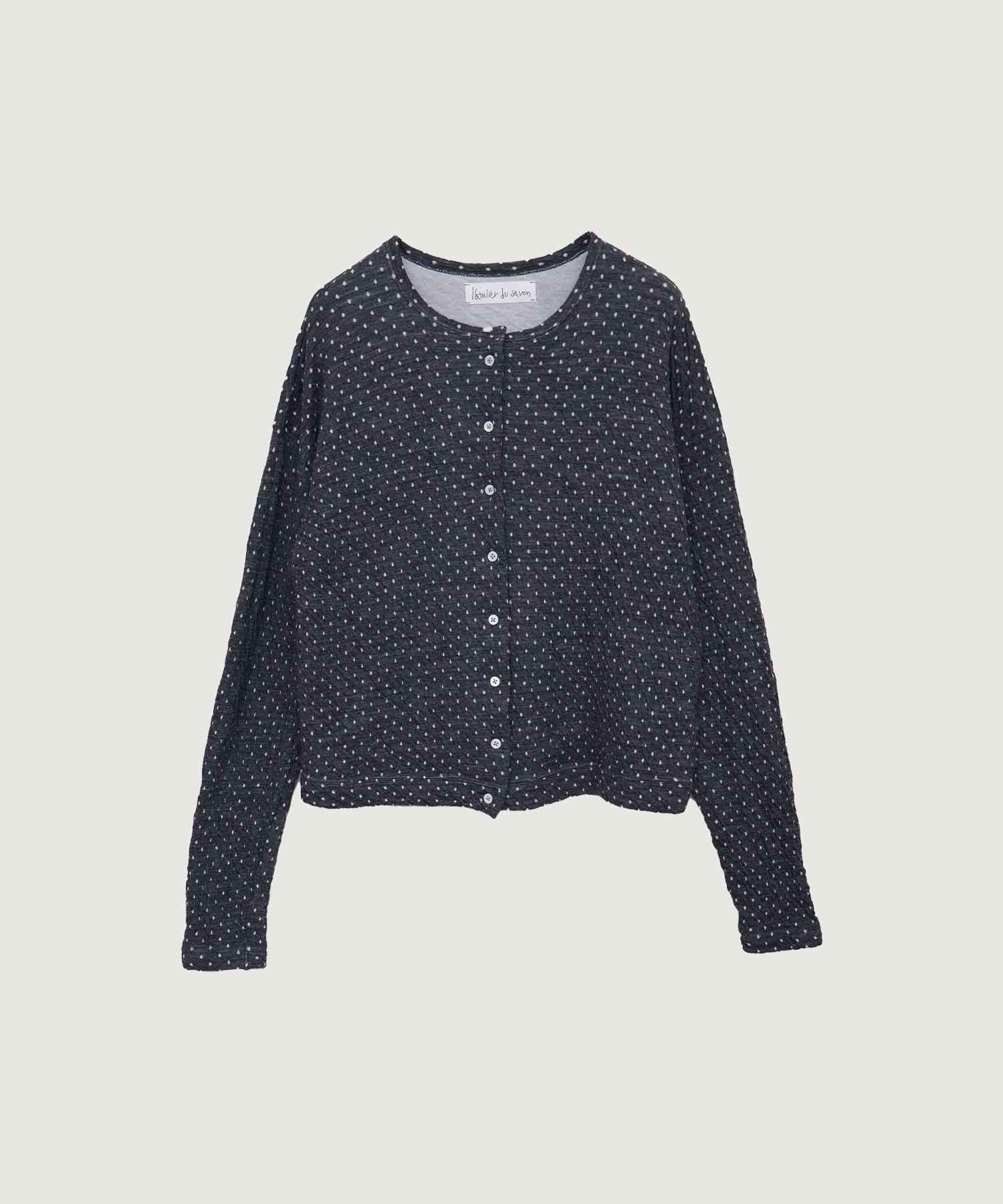 ふくふくしたドット　カットソーカーディガン