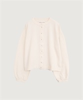 カラフルネップ裏毛　ミニカーディガン(キナリ-F)