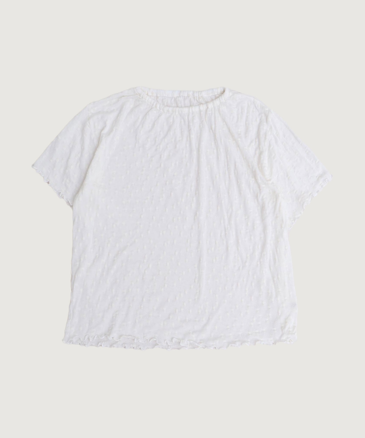 すけすけドット五分袖Tシャツ