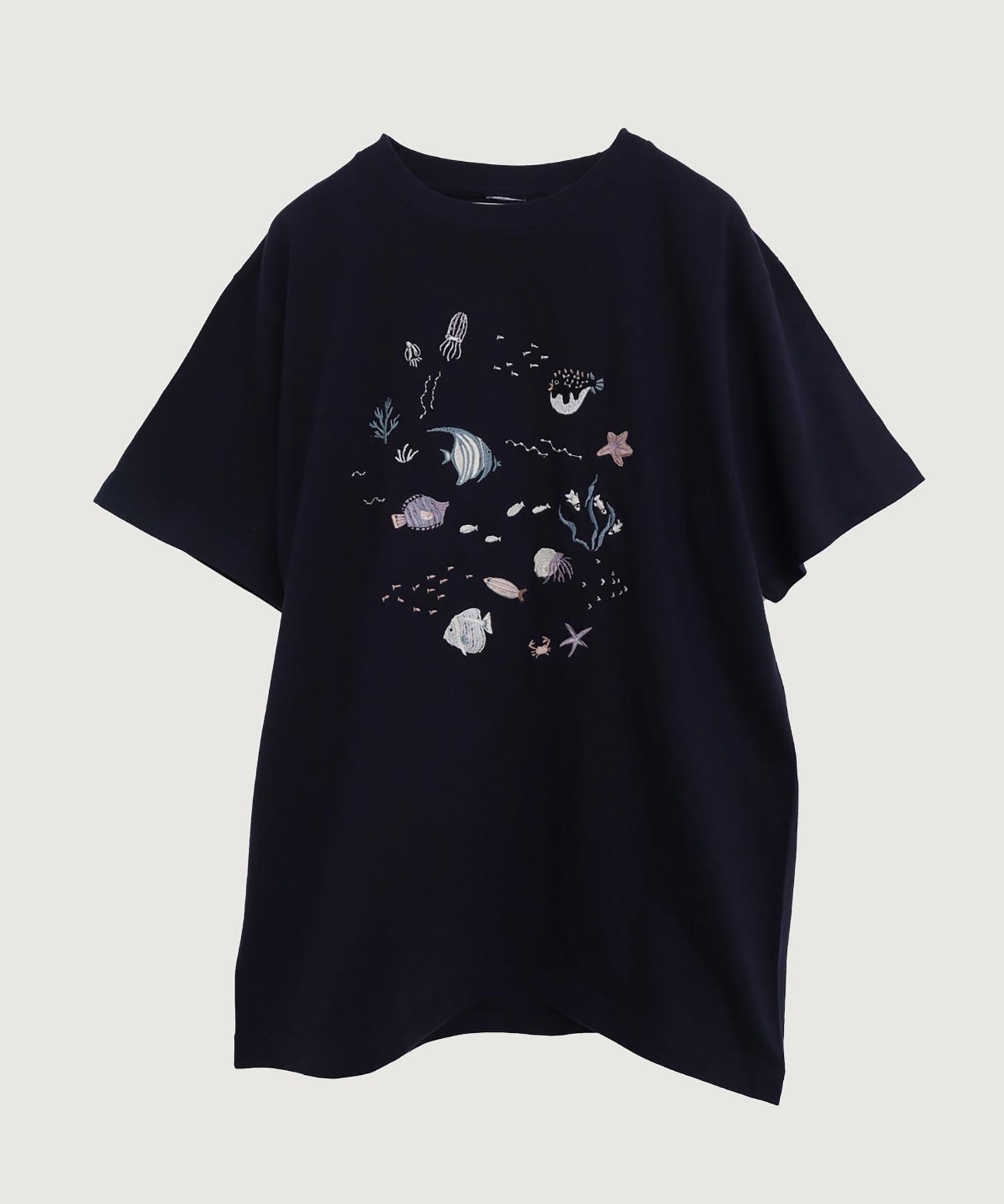 集まる海のさかな 刺繍Tシャツ
