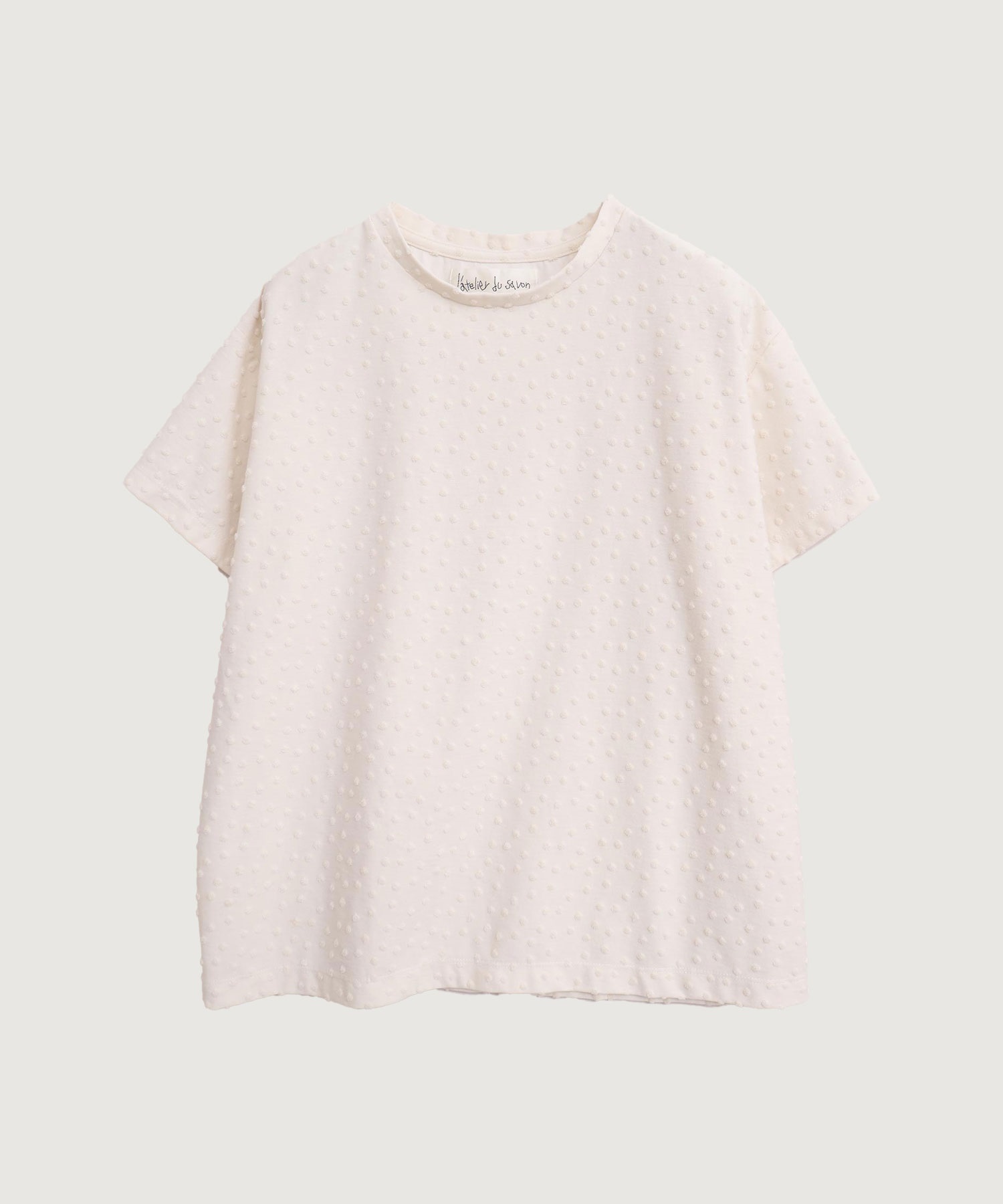 【予約販売】小ドットパイル半袖Tシャツ(キナリ-F)