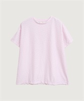 【予約販売】小ドットパイル半袖Tシャツ(ピンク-F)