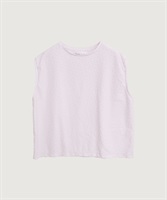 【予約販売】小ドットパイル　フレンチTシャツ(ピンク-F)